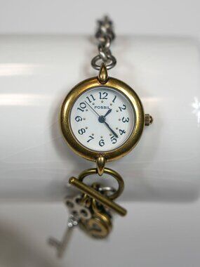 Vintage Fossil Women’s Charm Bracelet Watch in Original Box